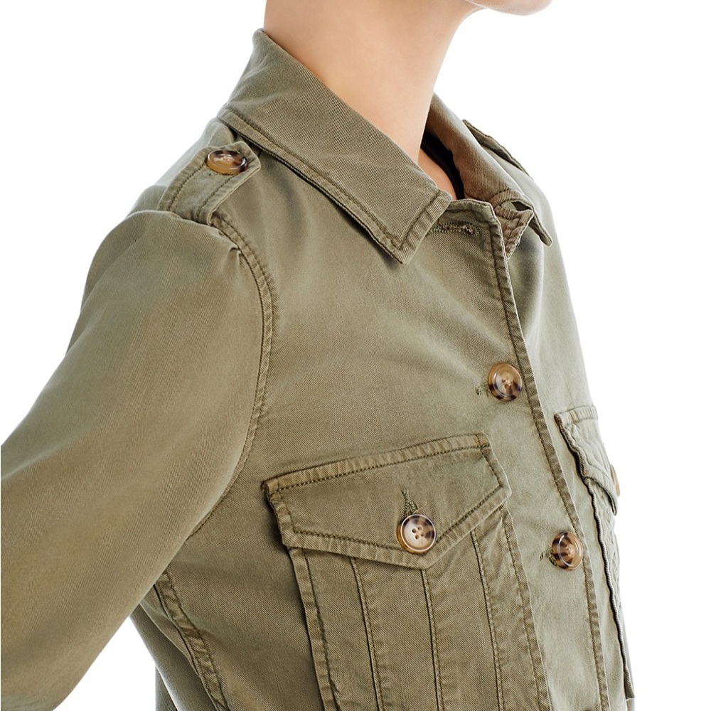 PAIGE Green Utility Jacket Lightweight Cotton Blend - Picture 2 of 9